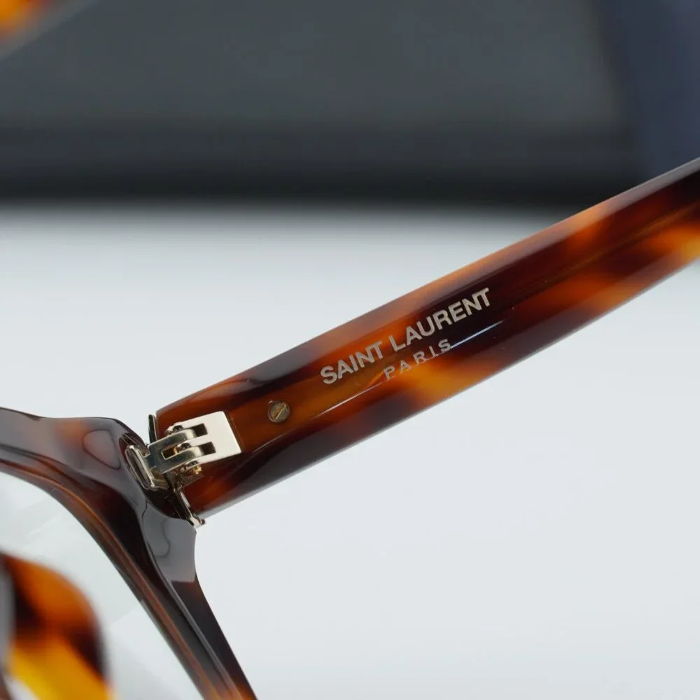 Saint Laurent SL M143 OPT 003 Square Eyeglasses – Havana 51mm